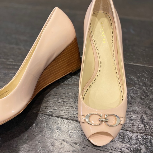 Coach Shoes - Coach - Temple Peek Toe Wedge heels (Sz:6.5)